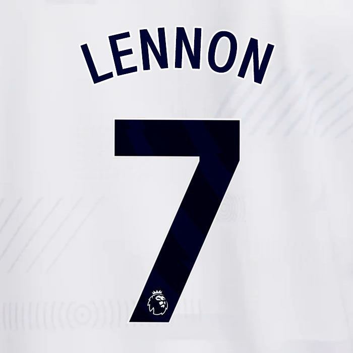 SPURS 2023 2024 LENNON 7 BLUE HOME PLAYER SIZE NAME SET