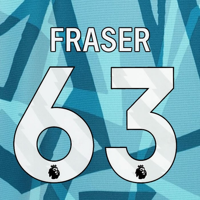 2023 2024 WOLVES 3RD FRASER 63 OFFICIAL WHITE PLAYER SIZE NAMESET