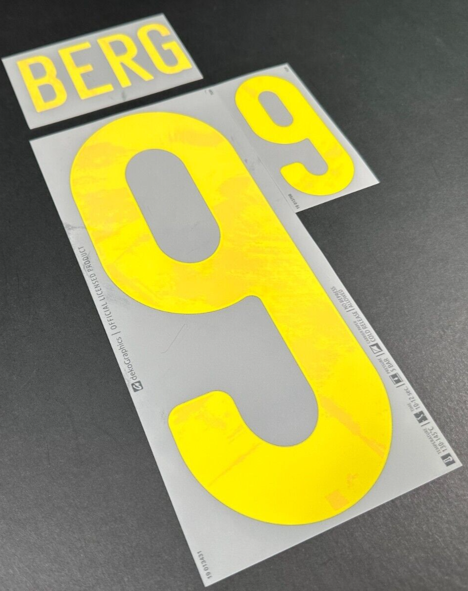 SWEDEN 2020 2021 OFFICIAL DekoGraphics BERG 9 AWAY PLAYER SIZE NAMESET