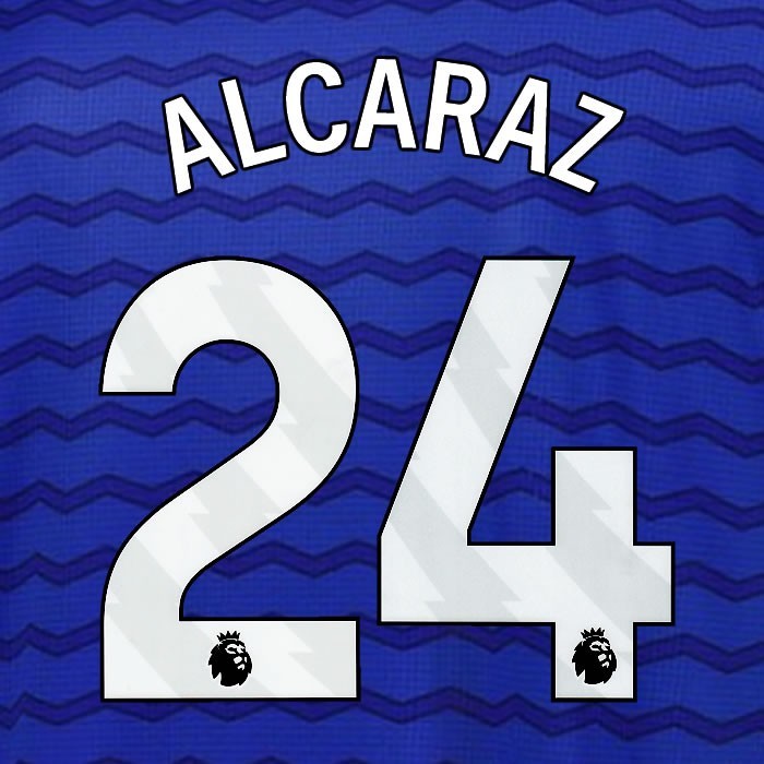 2025 2026 EVERTON ALCARAZ 24 OFFICIAL WHITE HOME PLAYER SIZE NAMESET