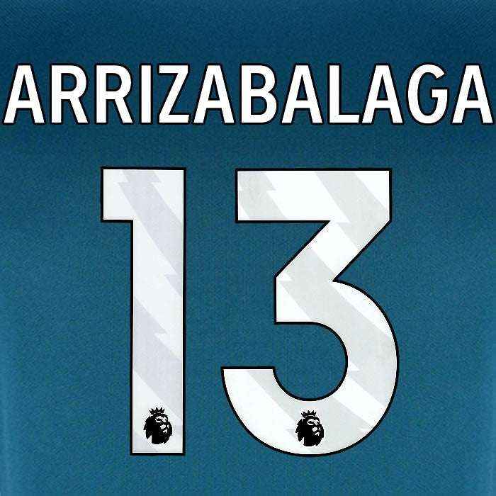 2024 2025 BOURNEMOUTH ARRIZABALAGA 13 WHITE 3RD PLAYER SIZE NAME SET
