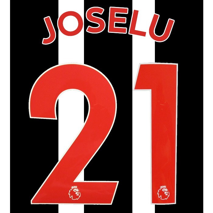 NEWCASTLE UNITED 19-23 JOSELU 21 OFFICIAL AVERY DENNISON RED PLAYER SIZE SET