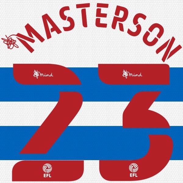 QPR 2020 2021 OFFICIAL MASTERSON 23 HOME PLAYER SIZE NAME SET