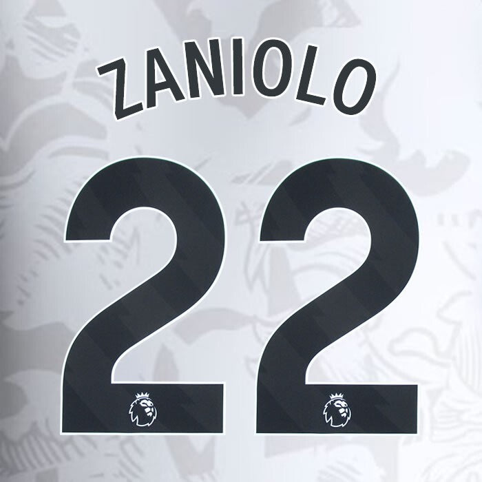 2023 2024 ASTON VILLA ZANIOLO 22 OFFICIAL BLACK AWAY PLAYER SIZE NAMESET