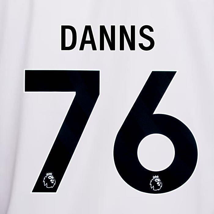 2023 2024 OFFICIAL LIVERPOOL DANNS 76 BLACK AWAY PLAYER SIZE NAMESET