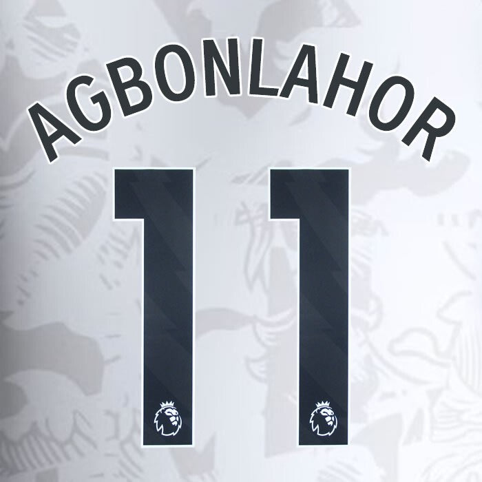 2023 2024 ASTON VILLA AGBONLAHOR 11 OFFICIAL BLACK AWAY PLAYER SIZE NAMESET