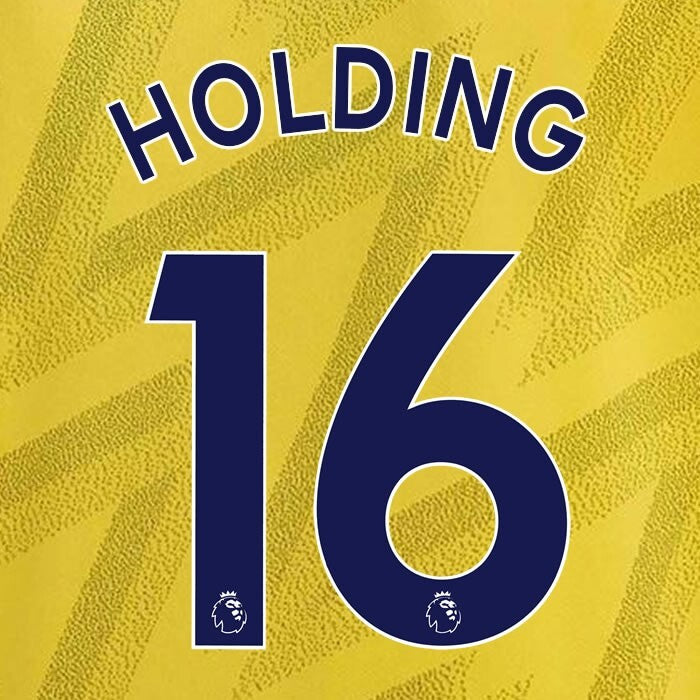 ARSENAL 2019-23 HOLDING 16 OFFICIAL AVERY DENNISON NAVY PLAYER SIZE NAME SET