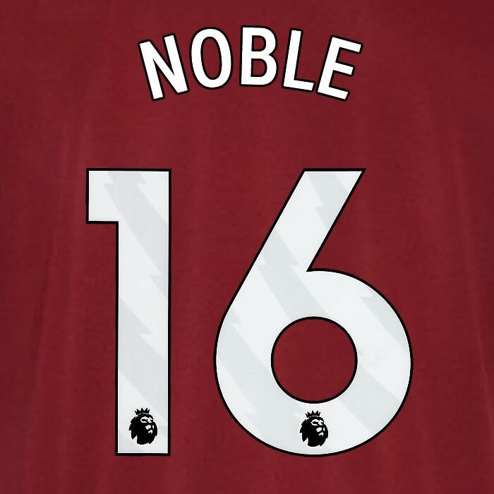 2023 2024 WEST HAM NOBLE 16 OFFICIAL WHITE PLAYER SIZE NAMESET