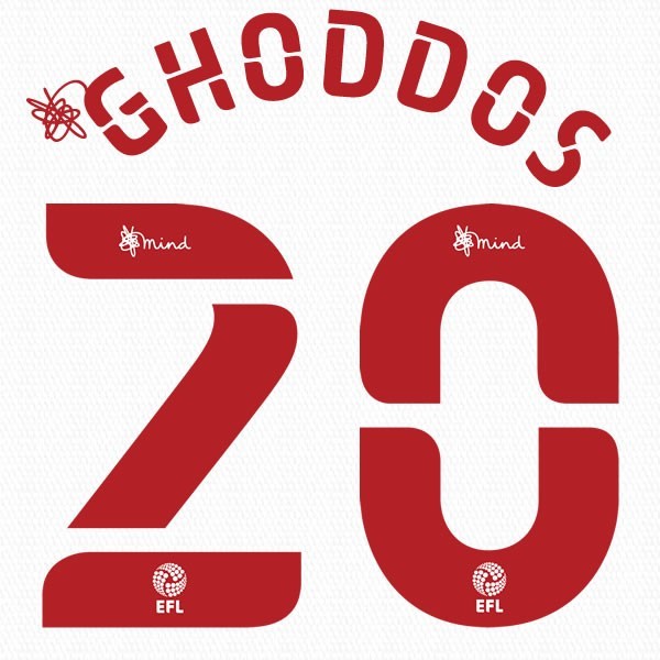 BRENTFORD 2020 2021 OFFICIAL GHODDOS 20 3RD PLAYER SIZE NAME SET