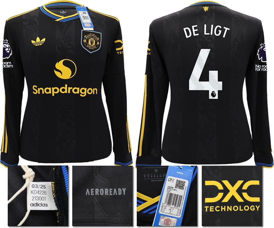 BNWT 2025 2026 MANCHESTER UNITED ADIDAS 3RD SHIRT LS DE LIGT 4