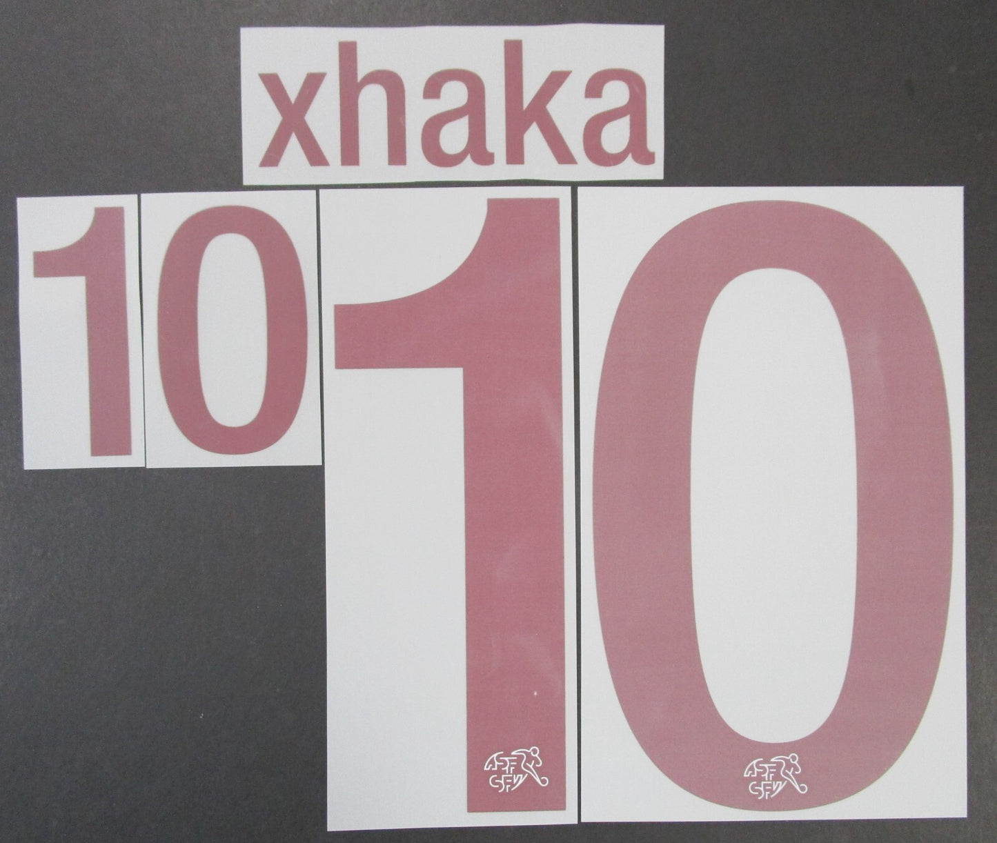 SWITZERLAND 2020 2021 OFFICIAL XHAKA 10 AWAY PLAYER SIZE NAMESET