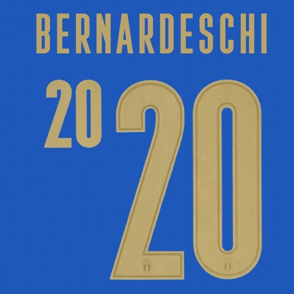 ITALY 2020 2021 OFFICIAL BERNARDESCHI 20 HOME PLAYER SIZE NAMESET