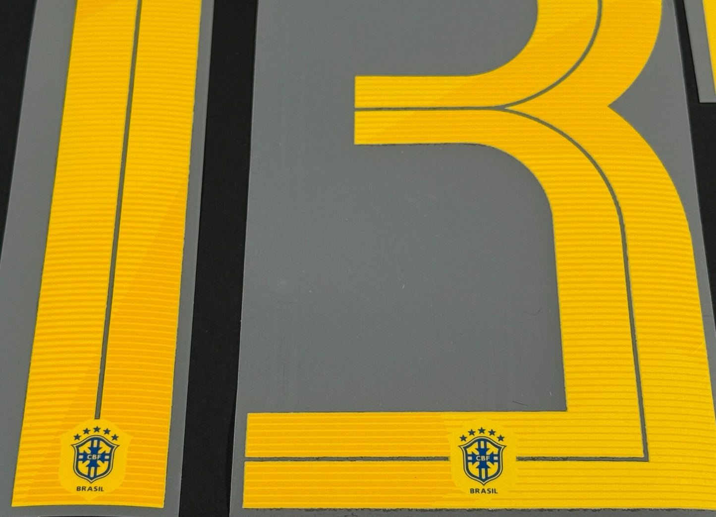 BRAZIL 2018 WORLD CUP OFFICIAL MARQUINHOS 13 AWAY PLAYER SIZE NAMESET 255MM