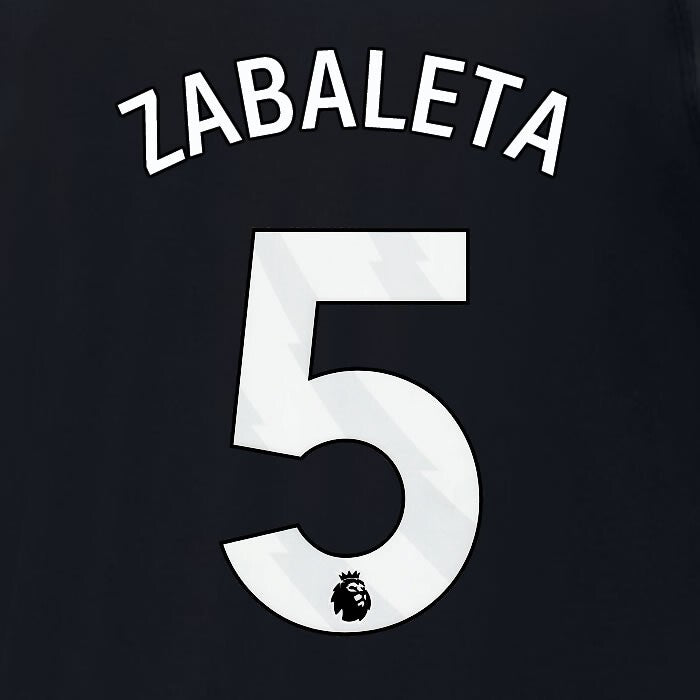 2024 2025 MANCHESTER CITY ZABALETA 5 WHITE AWAY PLAYER SIZE NAME SET