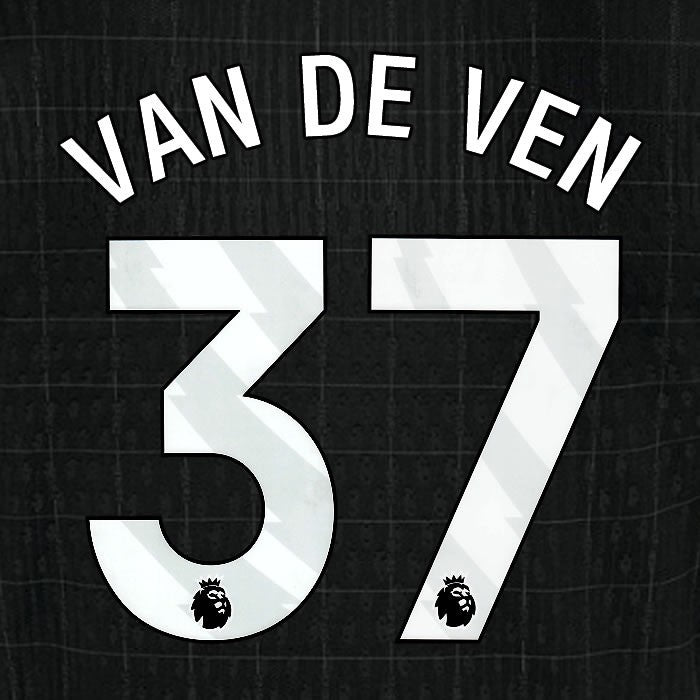 2025 2026 TOTTENHAM VAN DE VEN 37 WHITE AWAY PLAYER SIZE NAME SET