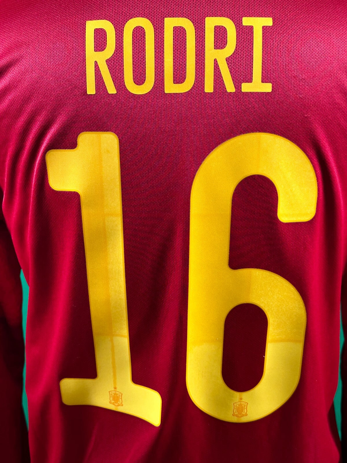 BRAND NEW SPAIN HOME ADIDAS 2020 2021 SHIRT RODRI 16 MEN'S MEDIUM