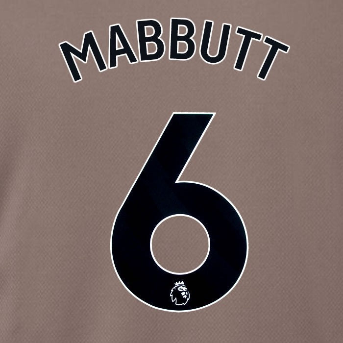 SPURS 2023 2024 MABBUTT 6 BLACK 3RD PLAYER SIZE NAME SET