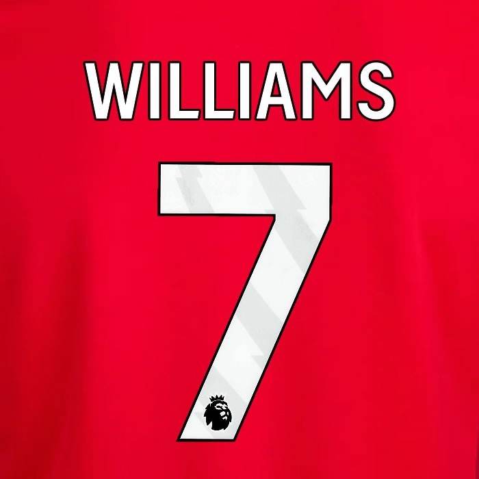 2024 2025 OFFICIAL NOTTINGHAM WILLIAMS 7 WHITE HOME PLAYER SIZE NAMESET