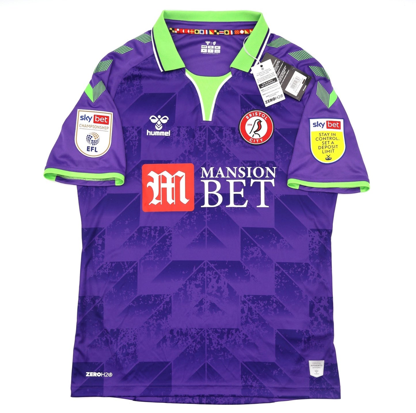 BNWT 2020 2021 HUMMEL BRISTOL CITY AWAY SHIRT WEIMANN 14 + PATCHES MEN'S MEDIUM