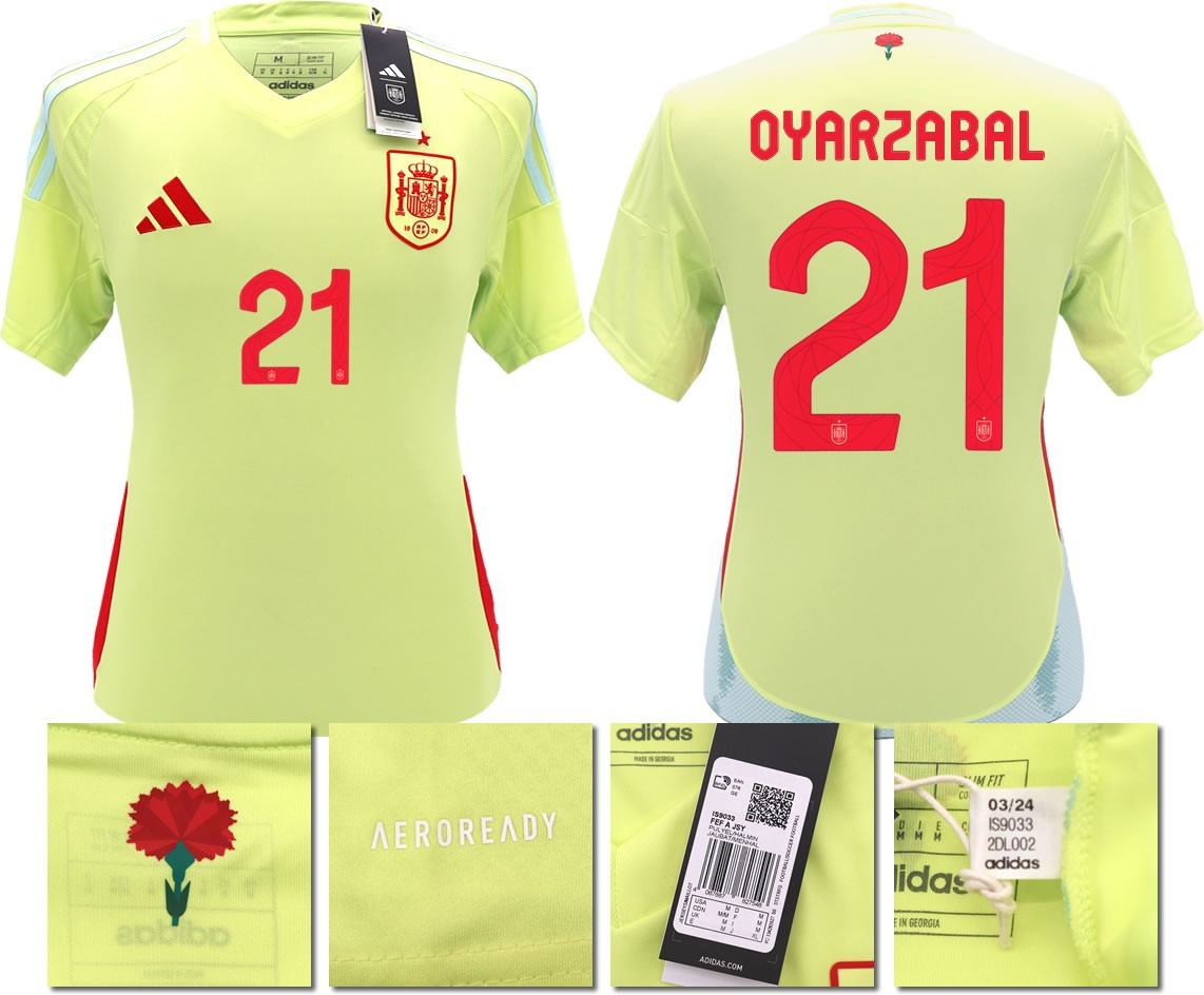 BNWT 2024 2025 SPAIN ADIDAS AWAY SHIRT OYARZABAL 21 MEN'S