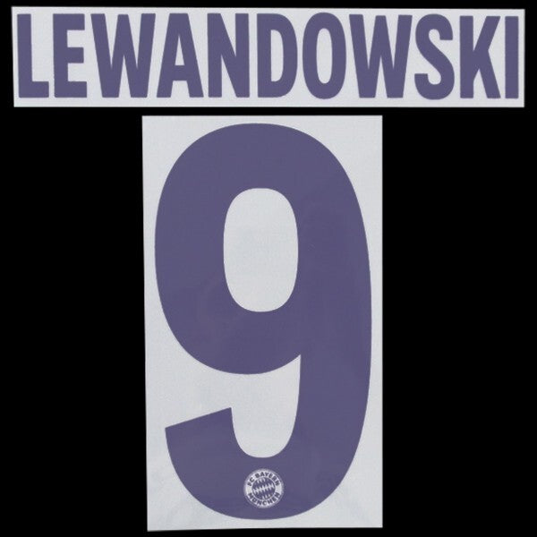 2018 2019 SPORTING ID LEWANDOWSKI 9 BAYERN MUNICH AWAY BLUE PLAYER SIZE NAMESET