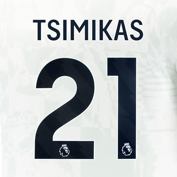 2024 2025 OFFICIAL LIVERPOOL TSIMIKAS 21 BLACK 3RD PLAYER SIZE NAMESET