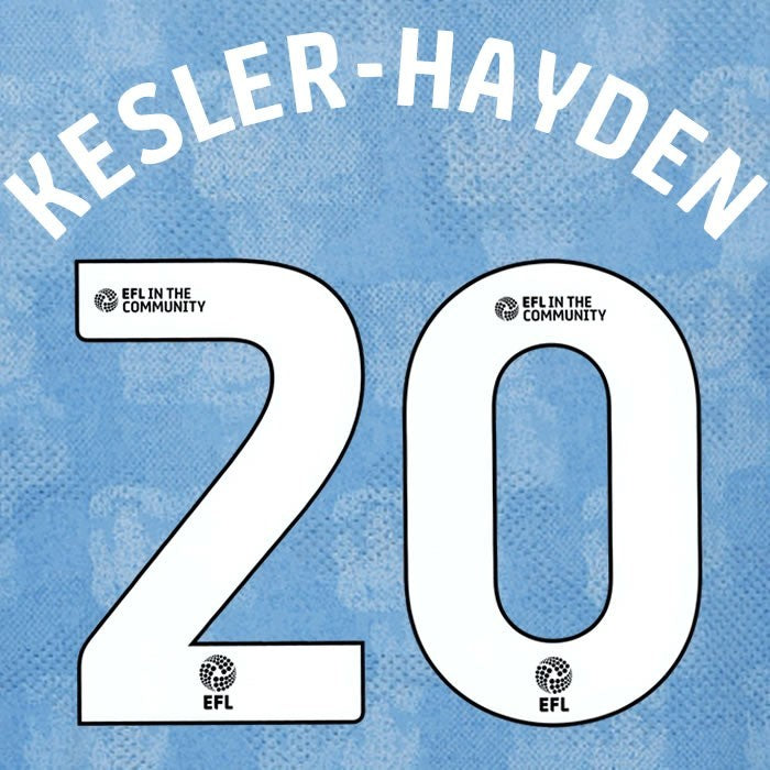 25 26 COVENTRY KESLER - HAYDEN 20 OFFICIAL WHITE HOME PLAYER SIZE NAME SET 230MM