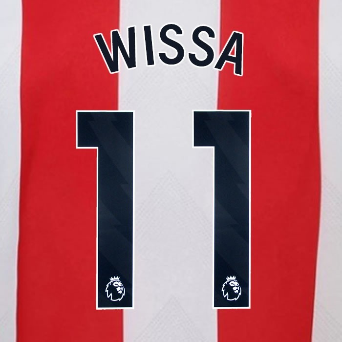2024 2025 BRENTFORD WISSA 11 OFFICIAL BLACK HOME PLAYER SIZE NAMESET