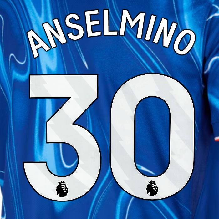 2024 2025 OFFICIAL CHELSEA ANSELMINO 30 WHITE HOME PLAYER SIZE NAMESET