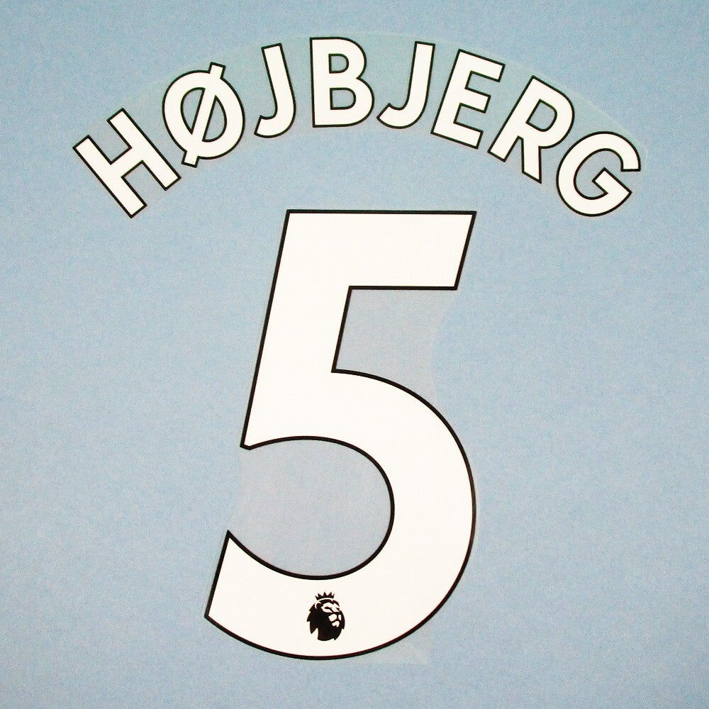 TOTTENHAM 2019-23 HOJBJERG 5 OFFICIAL AVERY DENNISON WHITE PLAYER SIZE NAME SET