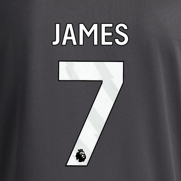 2025 2026 OFFICIAL LEEDS UNITED JAMES 7 WHITE 3RD PLAYER SIZE NAMESET