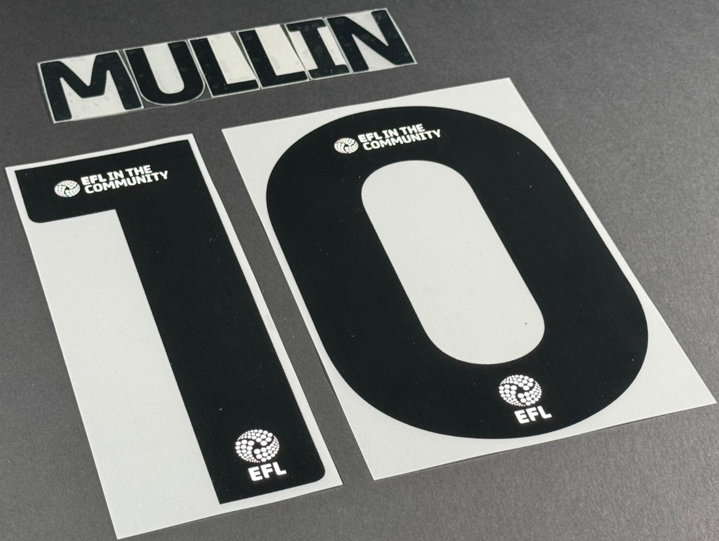 24 / 25 WREXHAM A.F.C. MULLIN 10 OFFICIAL BLACK HOME PLAYER SIZE NAME SET