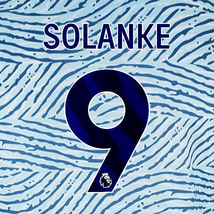 2023 2024 BOURNEMOUTH SOLANKE 9 BLUE AWAY PLAYER SIZE NAME SET