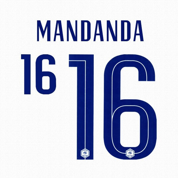 FRANCE 2020 2021 OFFICIAL MANDANDA 16 AWAY PLAYER SIZE NAMESET