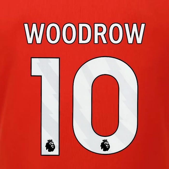 2023 2024 LUTON TOWN OFFICIAL WOODROW 10 WHITE HOME PLAYER SIZE NAMESET