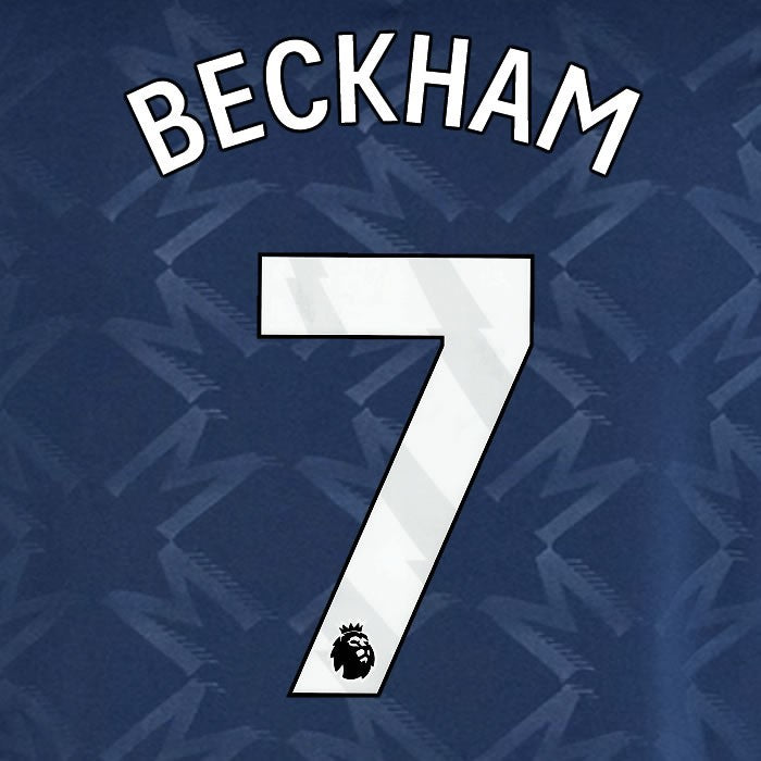 2024 2025 MANCHESTER UNITED BECKHAM 7 AWAY WHITE PLAYER SIZE NAMESET