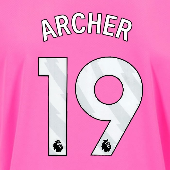 2024 2025 OFFICIAL SOUTHAMPTON ARCHER 19 WHITE 3RD PLAYER SIZE NAME SET