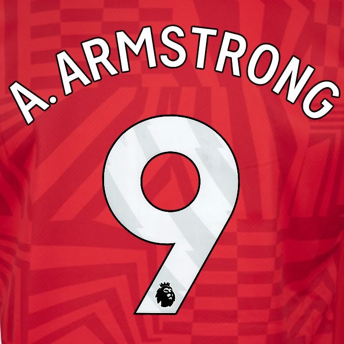 2024 2025 OFFICIAL SOUTHAMPTON A ARMSTRONG 9 WHITE HOME PLAYER SIZE NAME SET