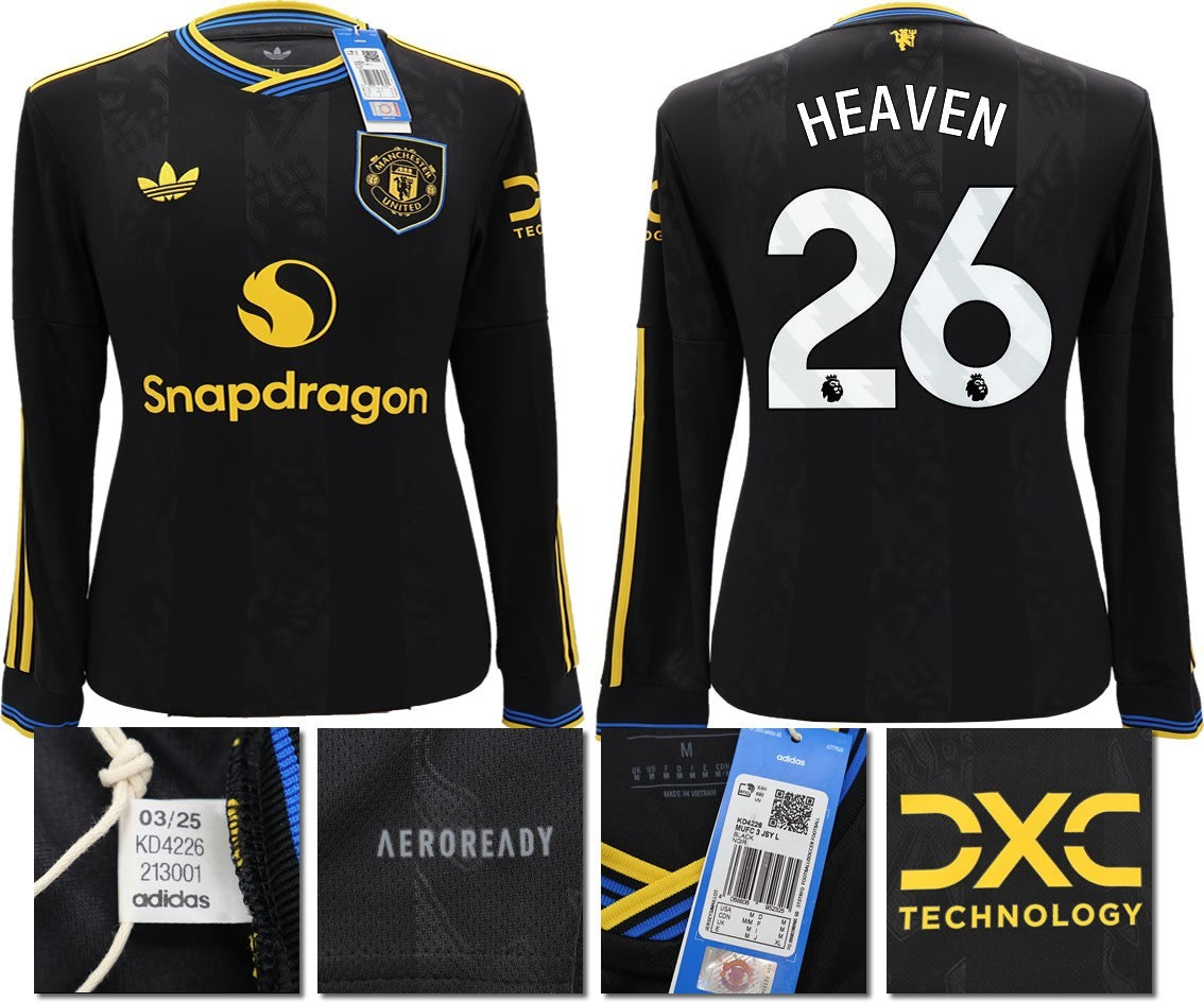 BNWT 2025 2026 MANCHESTER UNITED ADIDAS 3RD SHIRT LS HEAVEN 26