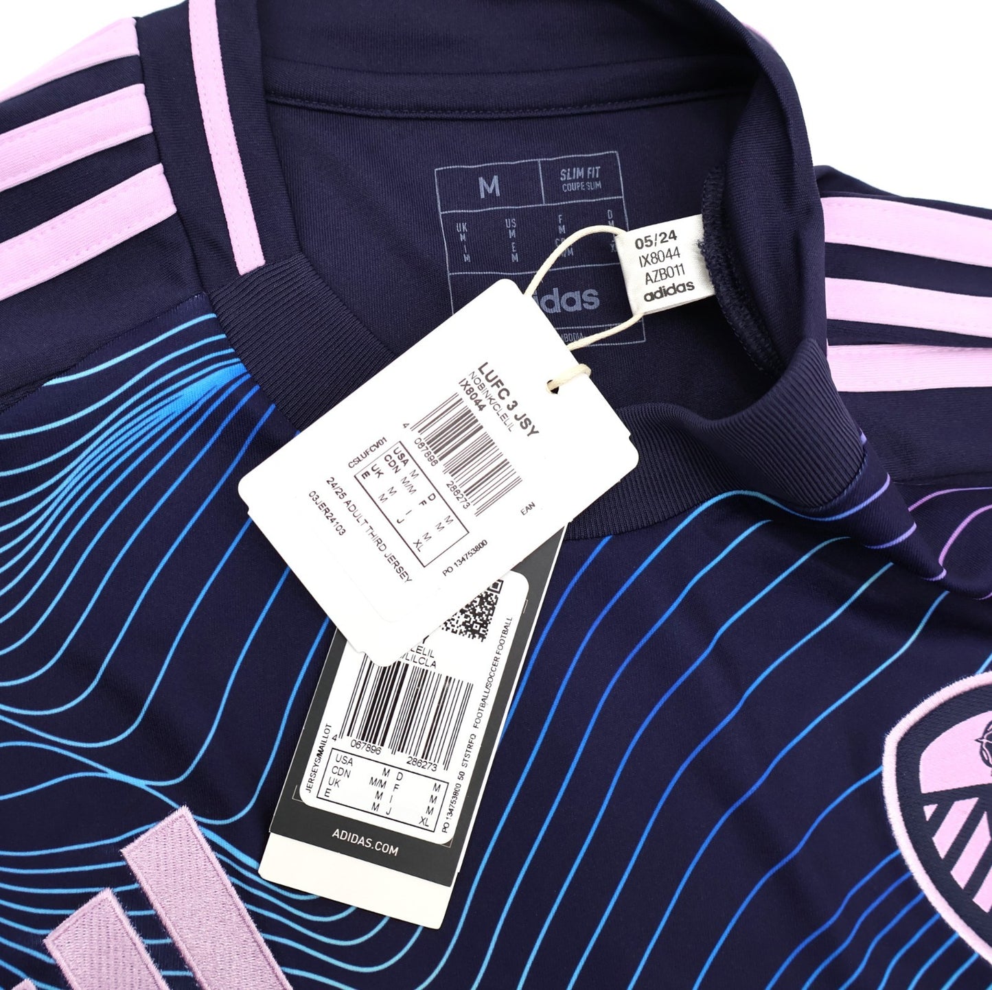 BNWT ADIDAS 2024 2025 LEEDS UNITED THIRD JAMES 7 + PATCHES SHIRT MEN'S MEDIUM