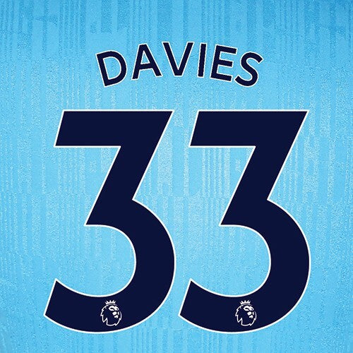 TOTTENHAM 2019-23 DAVIES 33 OFFICIAL AVERY DENNISON NAVY PLAYER SIZE NAME SET