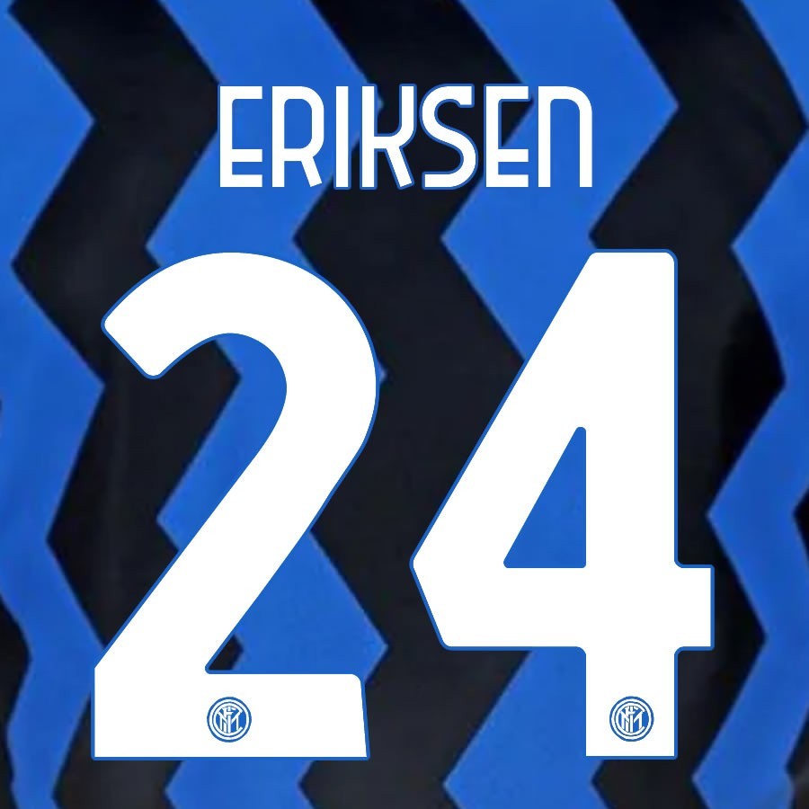 2020 2021 INTER MILAN OFFICIAL HOME ERIKSEN 24 PLAYER SIZE NAMESET