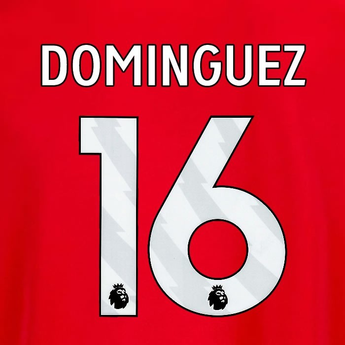 2025 2026 OFFICIAL NOTTINGHAM DOMINGUEZ 16 WHITE HOME PLAYER SIZE NAMESET