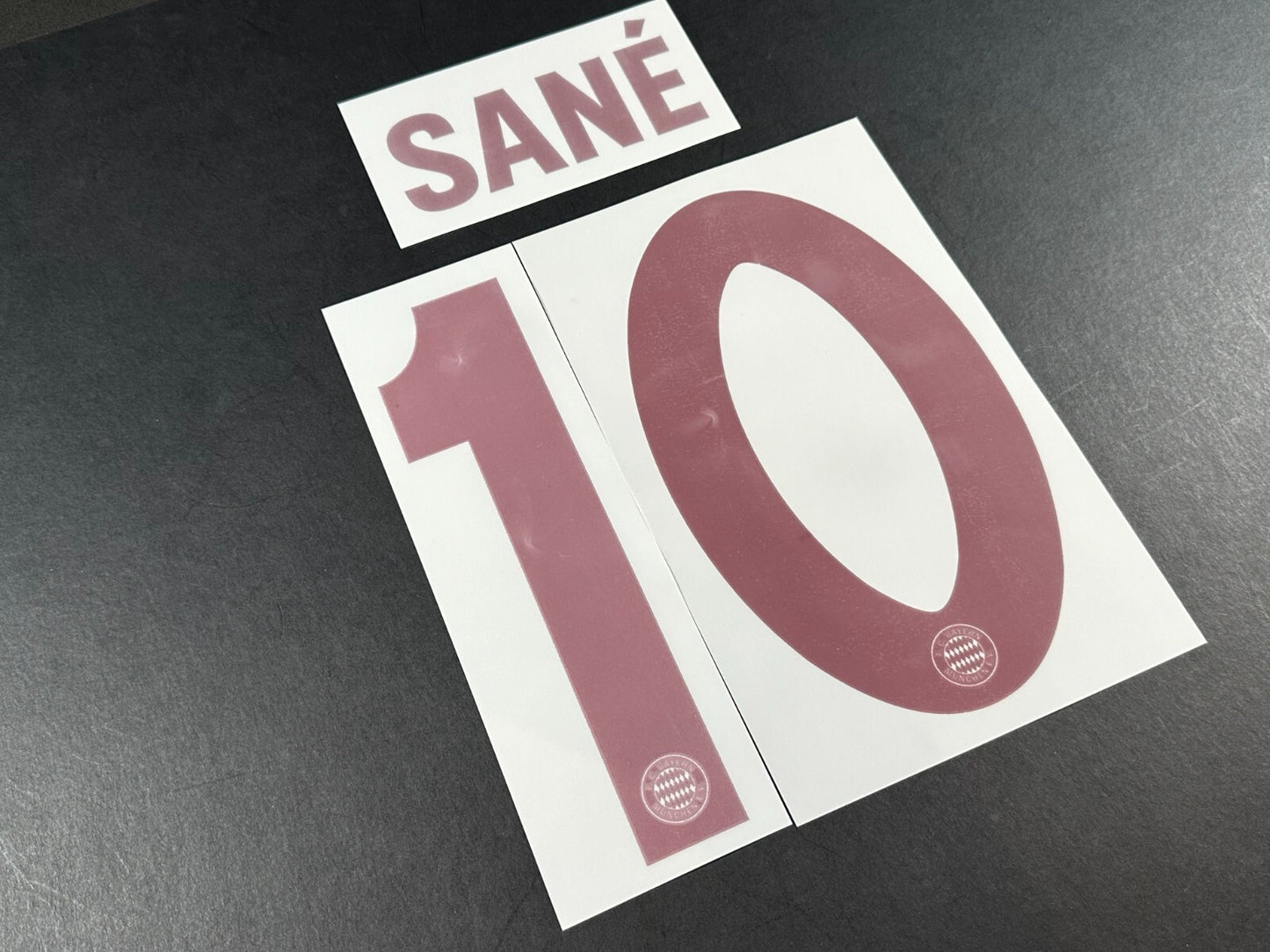 2024 2025 OFFICIAL BAYERN SANE 10 THIRD 3RD UCL RED PLAYER SIZE NAMESET
