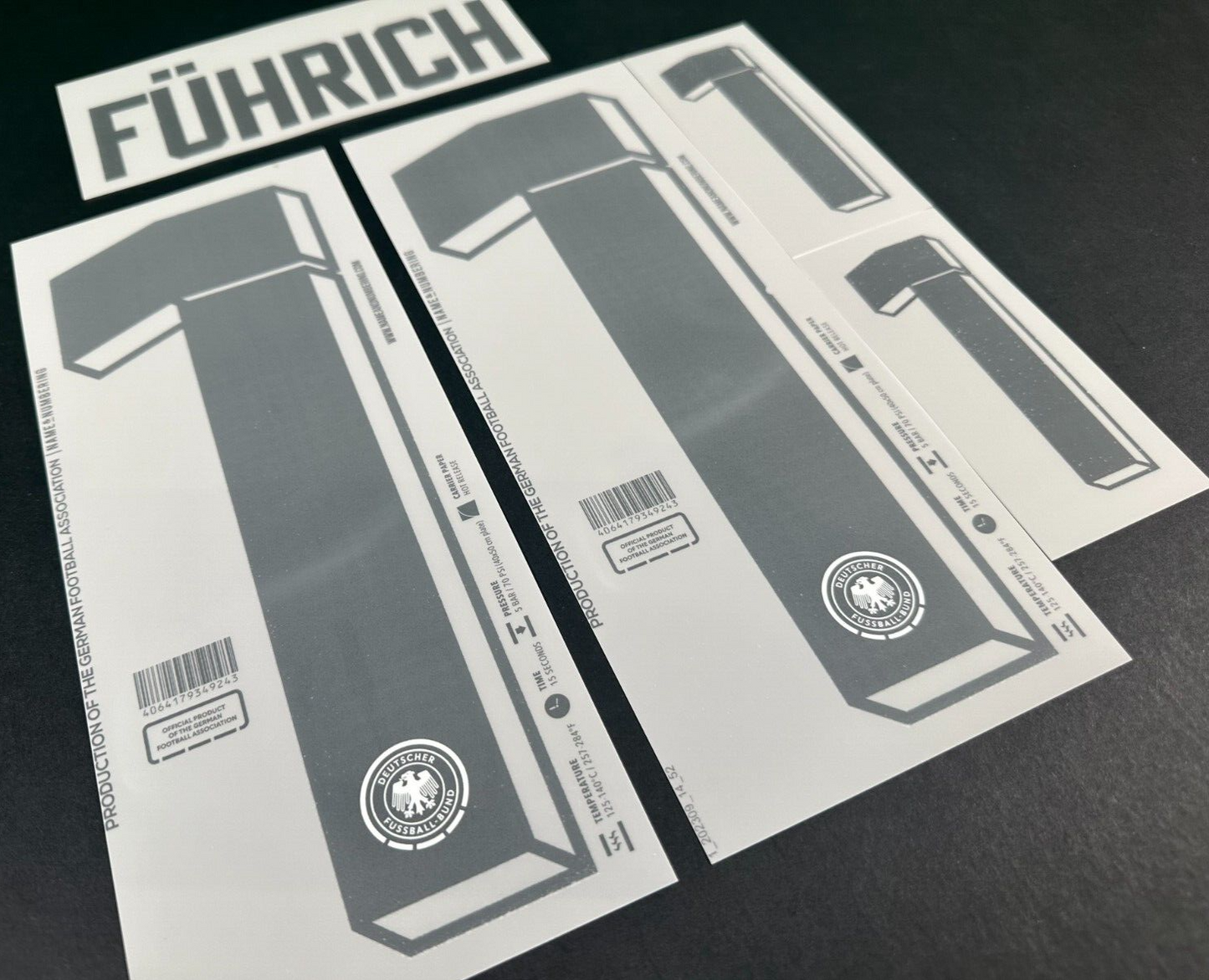 GERMANY 2024 2025 OFFICIAL NAME & NUMBERING FUHRICH 11 HOME PLAYER SIZE NAMESET