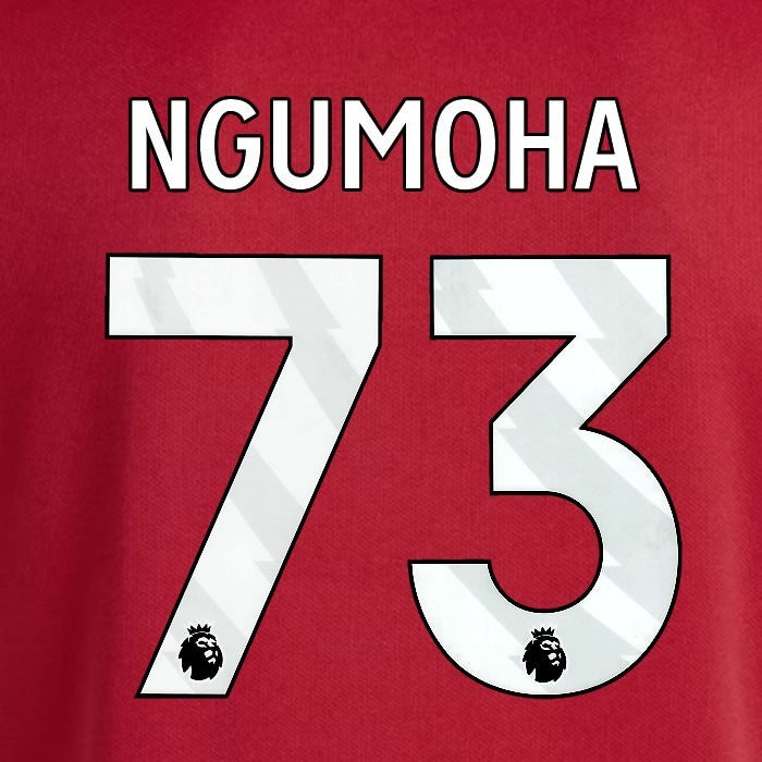 2025 2026 OFFICIAL LIVERPOOL NGUMOHA 73 WHITE HOME PLAYER SIZE NAMESET