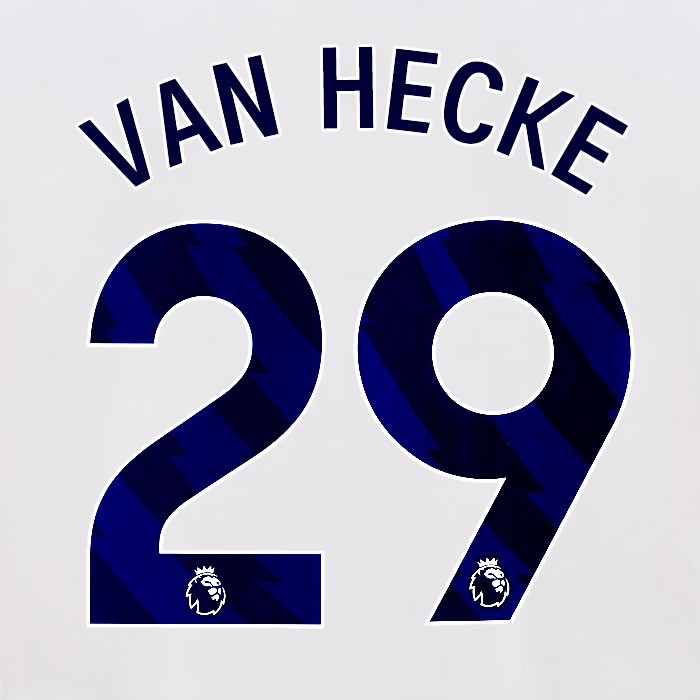 2024 2025 OFFICIAL BRIGHTON VAN HECKE 29 HOME BLUE PLAYER SIZE NAMESET