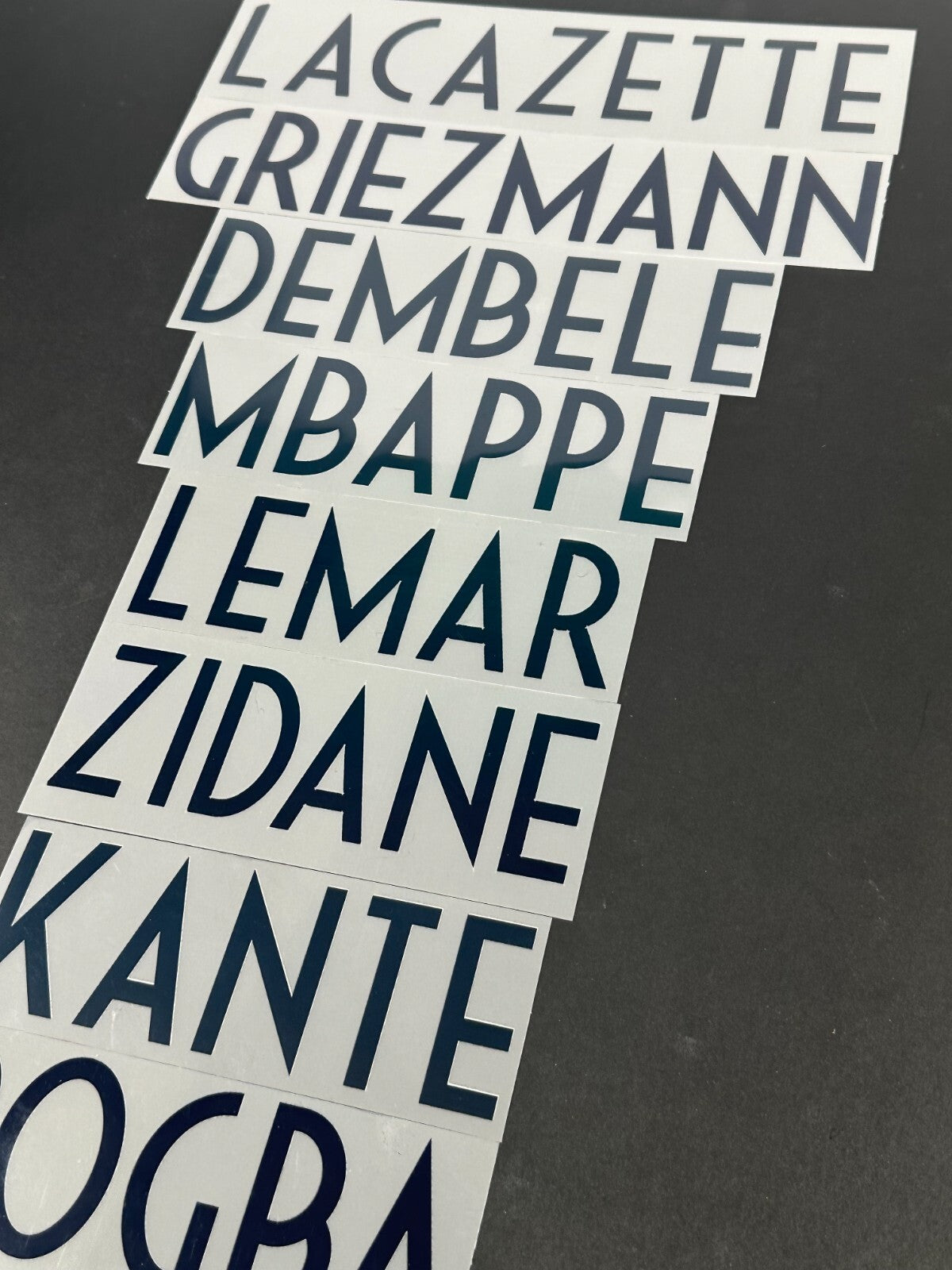2018 2019 OFFICIAL SPORTING ID FRANCE AWAY OBSIDIAN PLAYER SIZE NAME BLOCKS