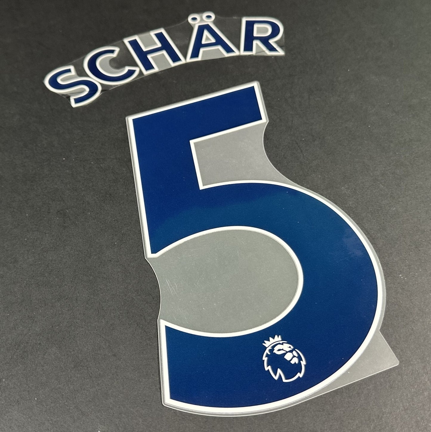 NEWCASTLE UNITED 19-23 SCHAR 5 OFFICIAL AVERY DENNISON BLUE PLAYER SIZE SET