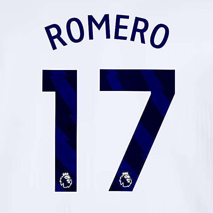 2024 2025 TOTTENHAM ROMERO 17 BLUE HOME PLAYER SIZE NAME SET